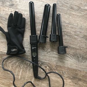 CORTEX 4in1 Pro Ceramic Clipless Curling Iron Set